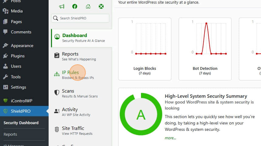 IP Rules in Shield Security PRO 