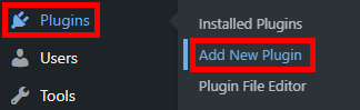 Adding a new plugin in WordPress.