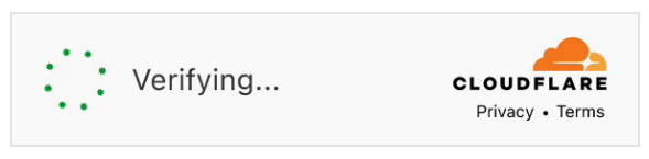 An example of CloudFlare Turnstile’s verification.