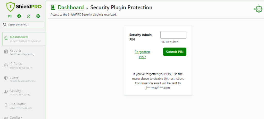 Security Admin Authentication Form